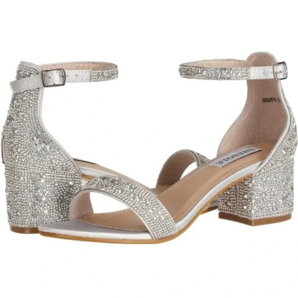 SheSole Open Toe Strappy Low Block Heel Bling Rhinestone Sandal - Size 42/ US 11 - Picture 11 of 12